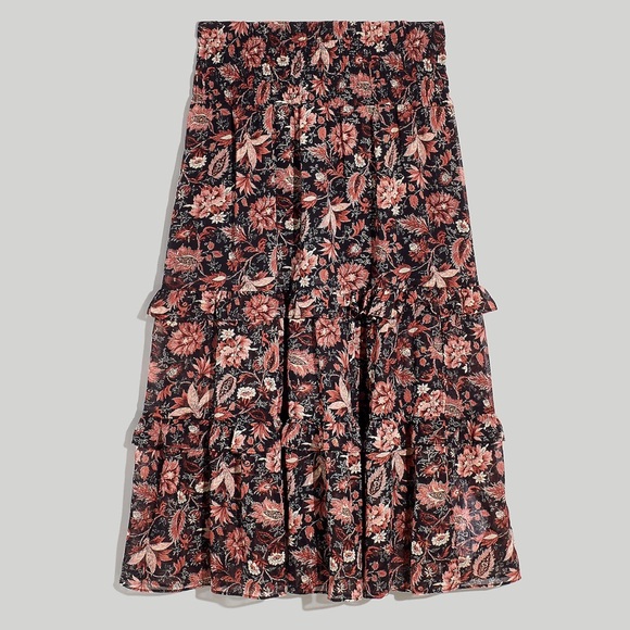 Madewell Ruffle Tiered Midi Skirt - Picture 4 of 11